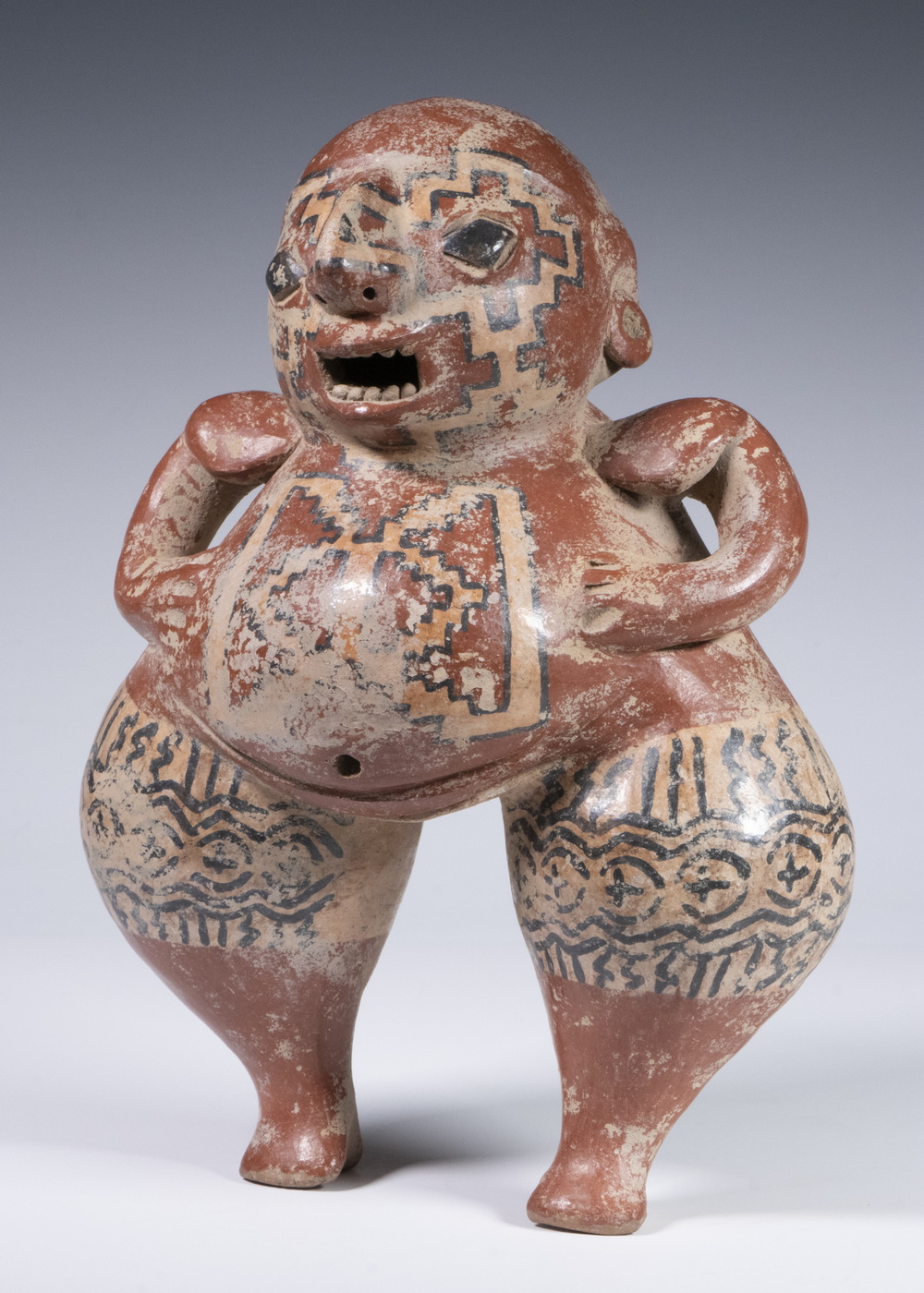 Appraisal: CHUPICUARO MEXICO HOLLOW FIGURE Red Clay hollow figure of a