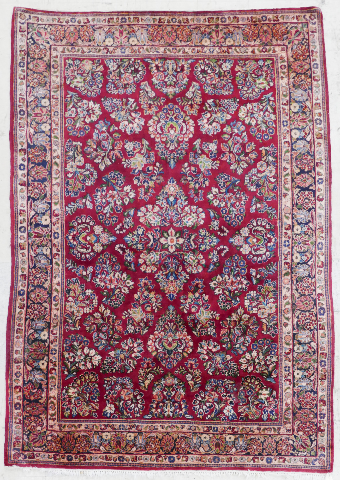 Appraisal: Semi Antique Persian Sarouk Oriental Rug 'x ' '' Red