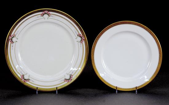 Appraisal: Limoges porcelain plates dinner plates in floral pattern Dia luncheon