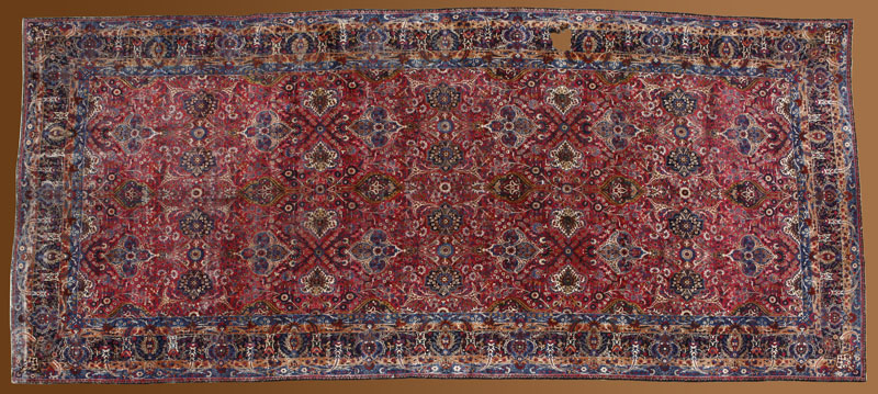 Appraisal: A Persian Lavar Kirman room-sized rug A Persian Lavar Kirman