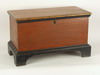 Appraisal: MINIATURE BLANKET CHEST - th C pine red and black