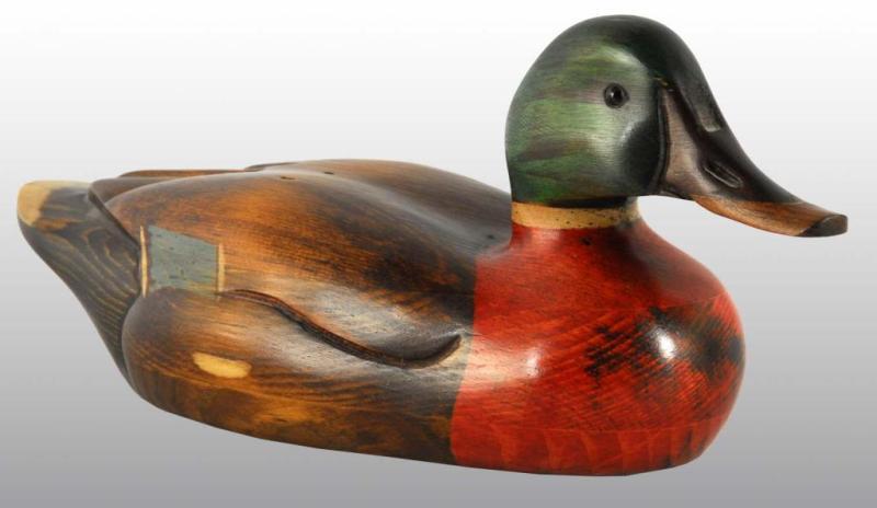 Appraisal: Wooden Duck Decoy Description Signed Tom Taber No damage or