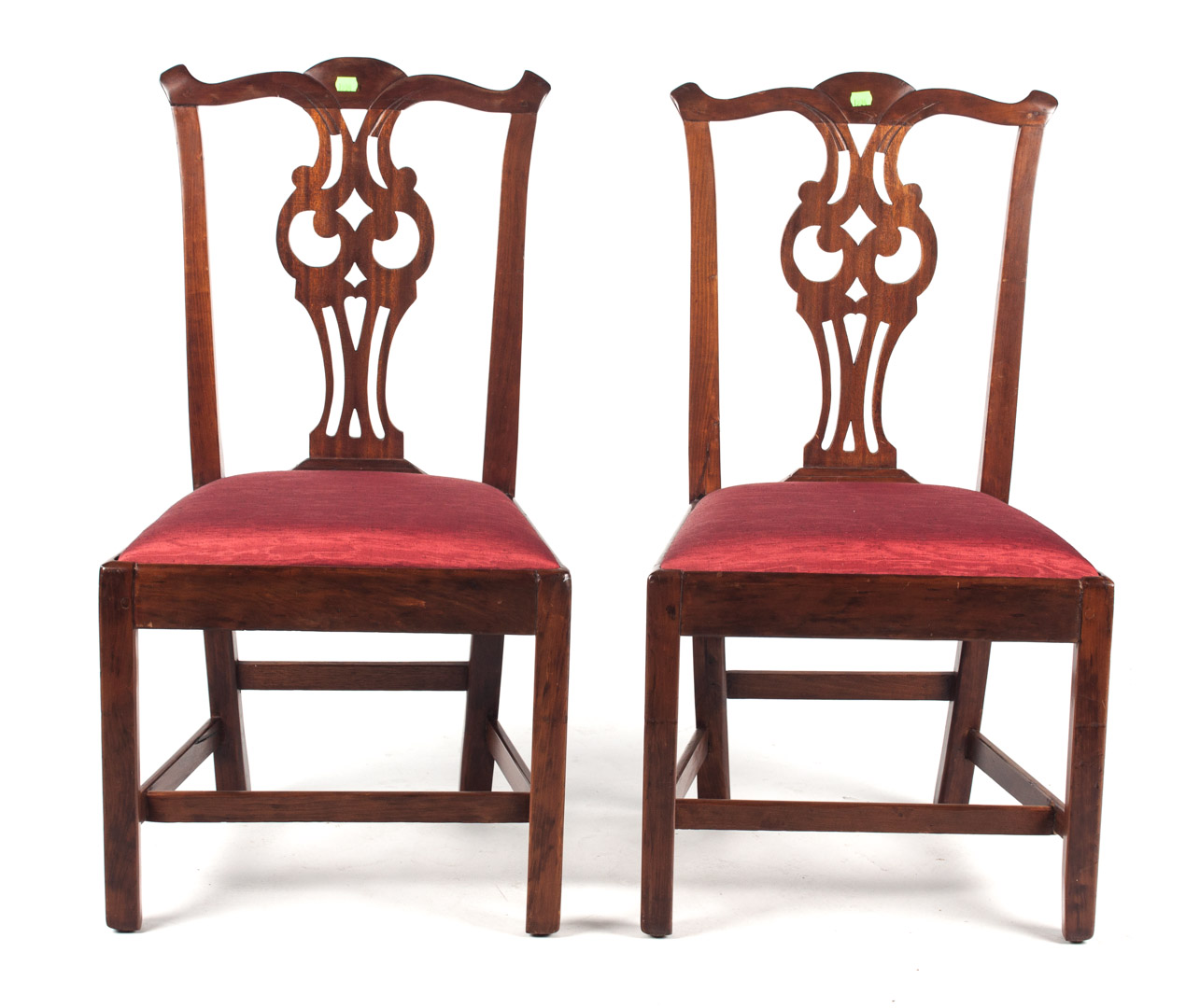 Appraisal: Pair of George III cherrywood side chairs fourth quarter- th