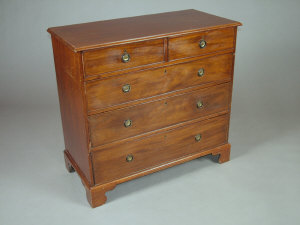 Appraisal: A mahogany chest th century of two short and three