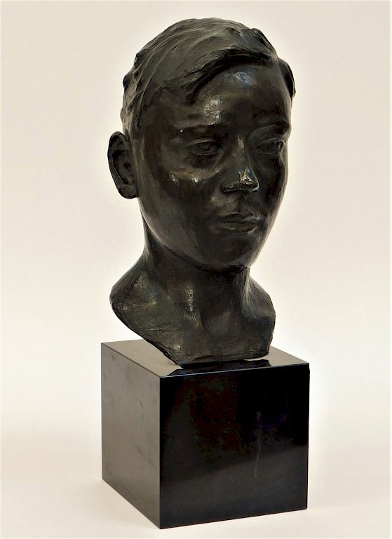 Appraisal: Edward Bruce Douglas Realist Bronze Bust of a Man Edward