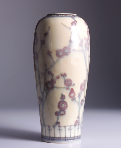 Appraisal: ROOKWOOD Tall Jewel Porcelain vase painted by Lorinda Epply with