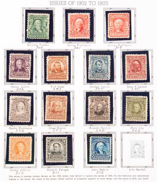 Appraisal: Selection of definitive stamps - ' Scott - including a