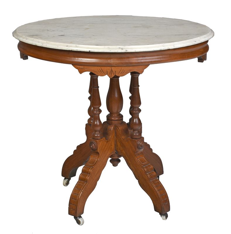 Appraisal: Victorian Marble Top Table from Carnton Home American th century