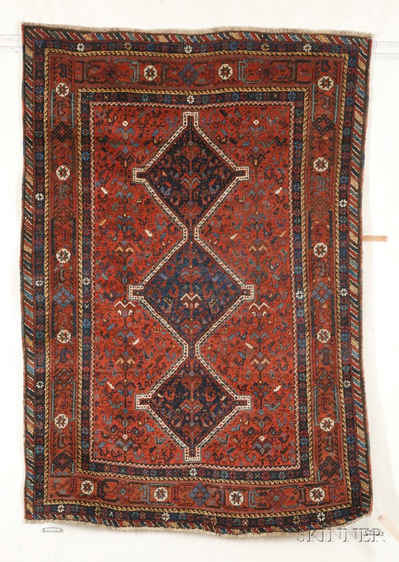 Appraisal: Afshar Rug South Persia early th century small areas of