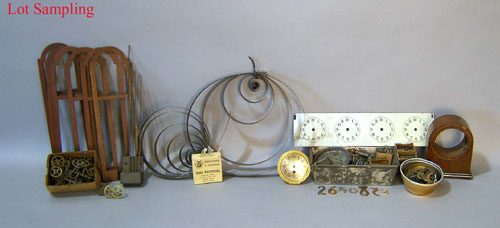 Appraisal: Large group of misc clock parts