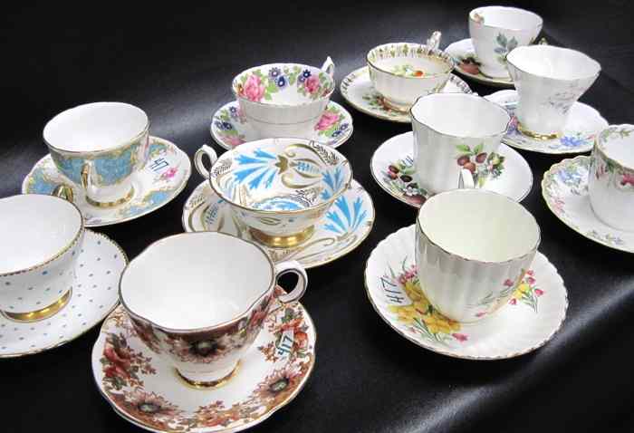 Appraisal: COLLECTION ASSORTED TEACUP SAUCER SETS pieces various makers including Ansley