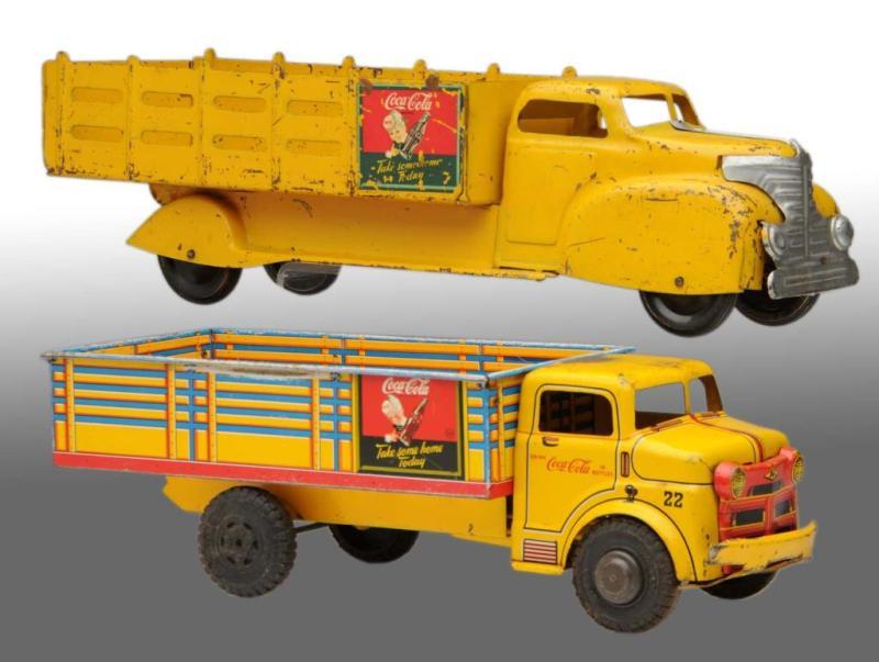 Appraisal: Lot of Coca-Cola Truck Toys Description s to s General