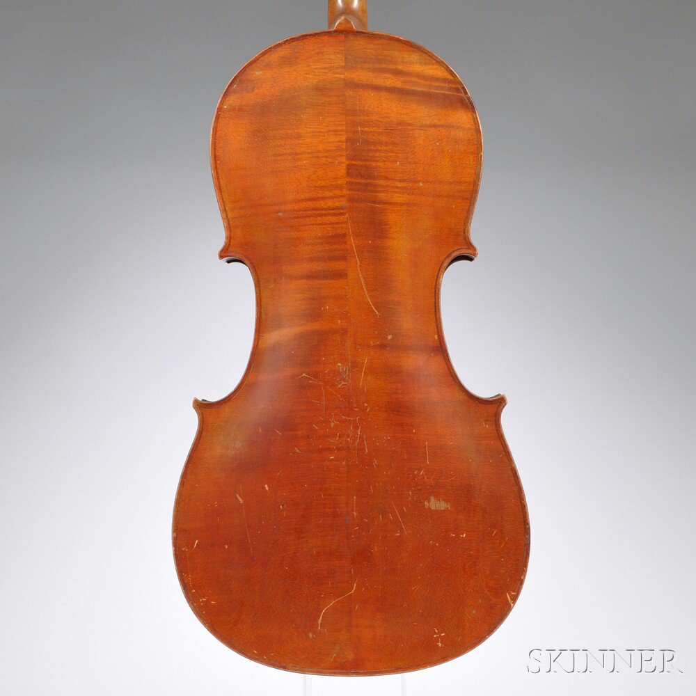 Appraisal: Child's German Cello labeled ANTONIO STRADIVARIUS length of back mm