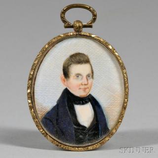 Appraisal: English School Early th Century Miniature Portrait of a Gentleman