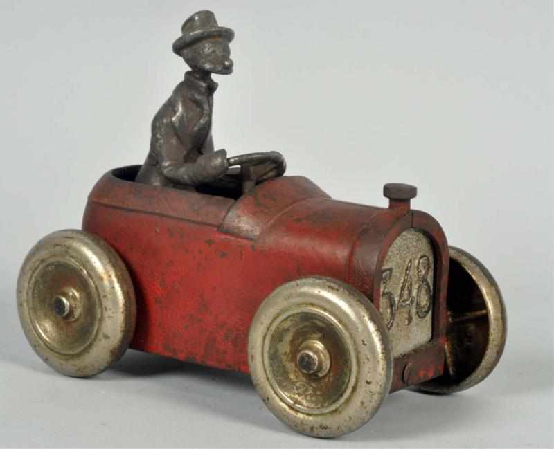 Appraisal: Cast Iron Arcade Andy Gump Car Toy American Nickel wheels