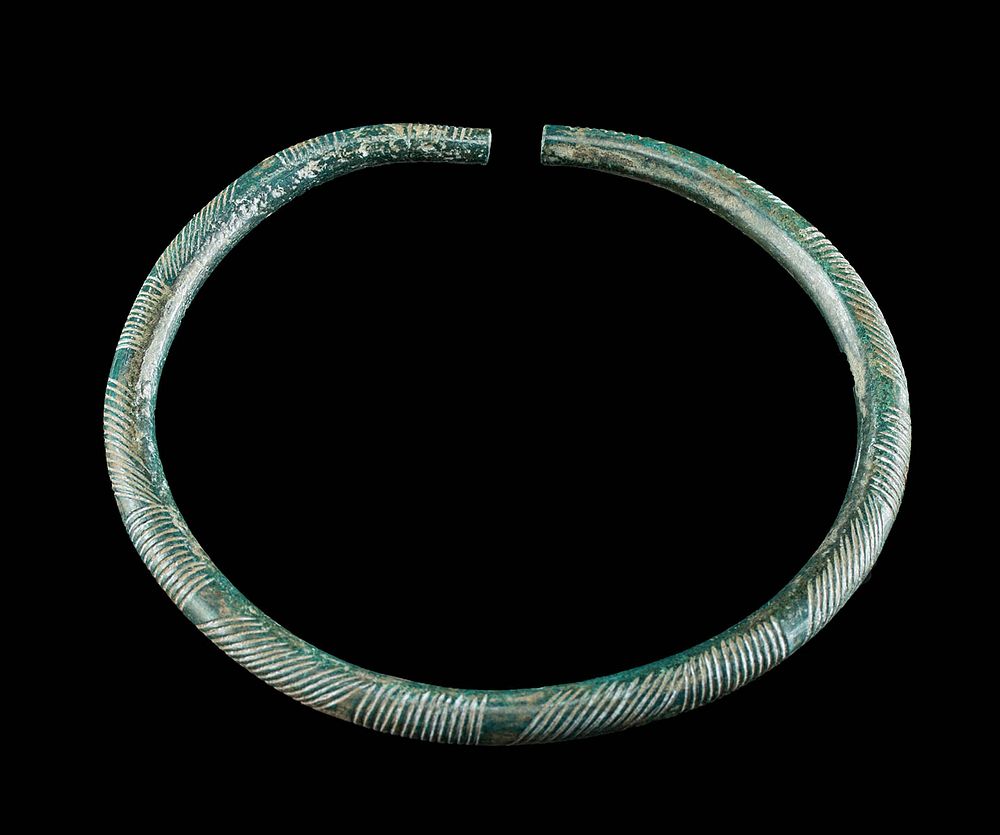 Appraisal: Bronze Age British Bronze Bracelet Armlet Originally Listed At Ancient