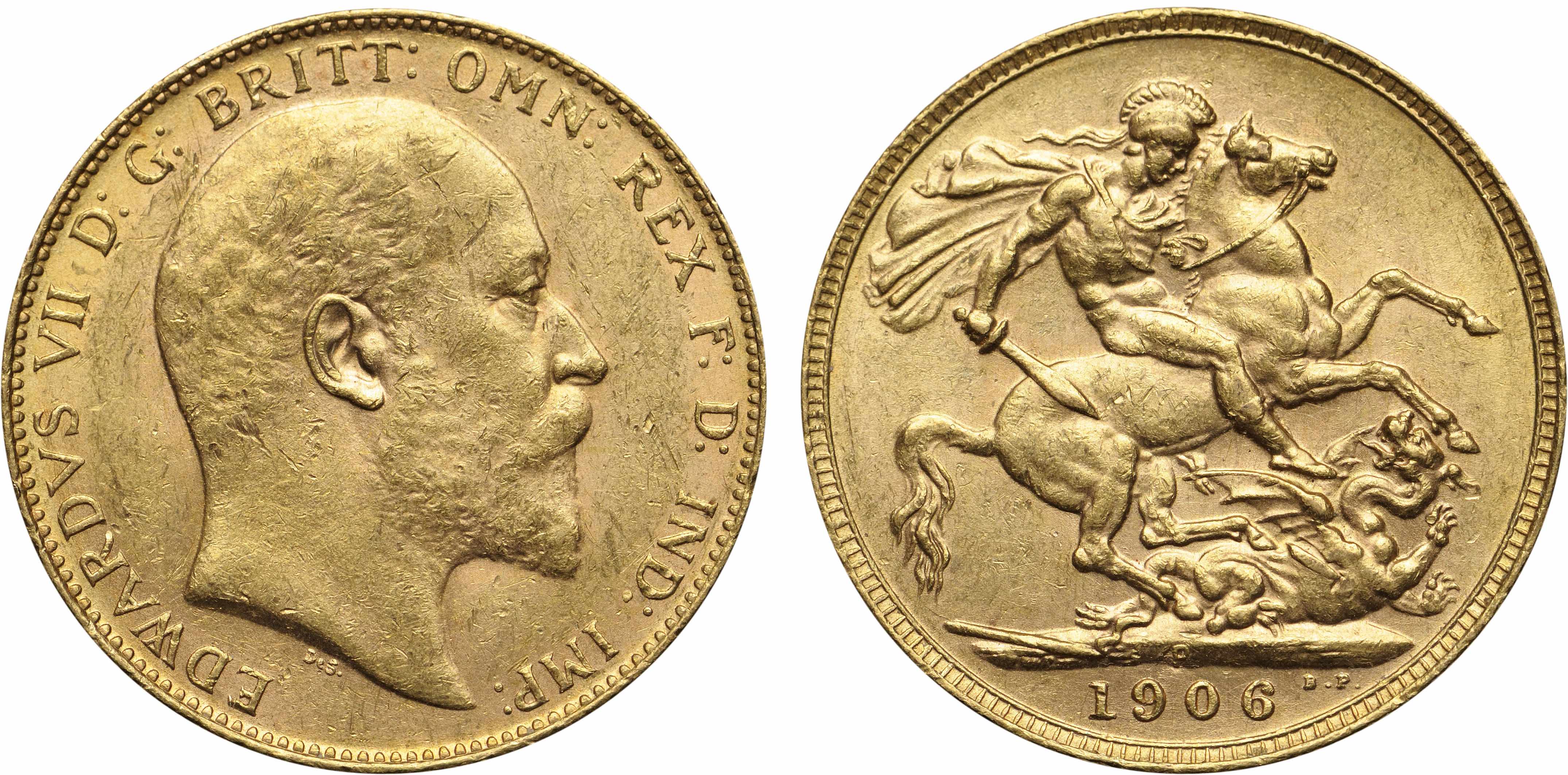 Appraisal: Australia Edward VII Sovereign -P KM- Lightly circulated with abundant