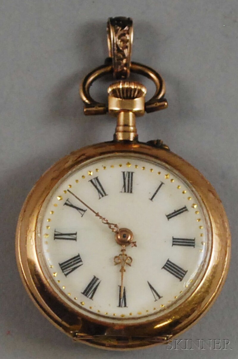 Appraisal: Lady's French kt Gold and Enamel Open Face Pocket Watch