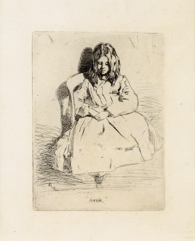 Appraisal: JAMES A M WHISTLER Annie Seated Etching printed in black