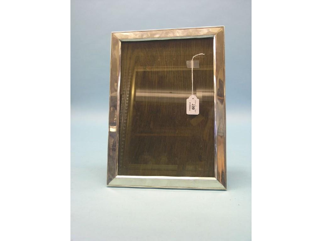 Appraisal: A large silver photograph frame rectangular-shape Birmingham x in