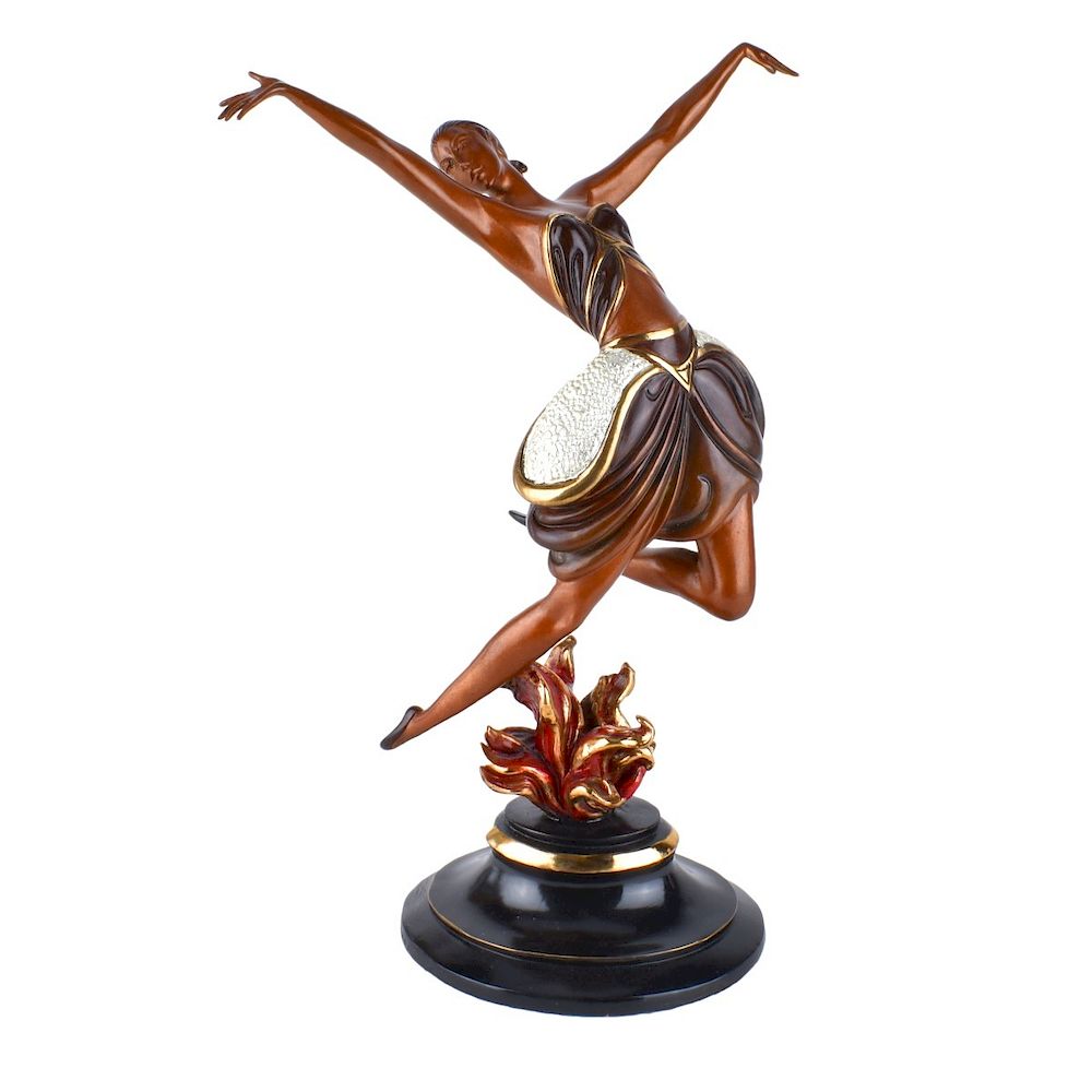 Appraisal: Erte French - Erte French - Bronze Sculpture La Danseuse