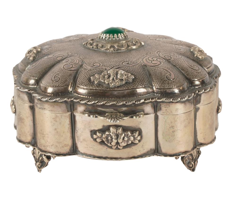 Appraisal: ITALIAN SILVER DRESSER BOXmaker's mark Alessandria - the hinged lid