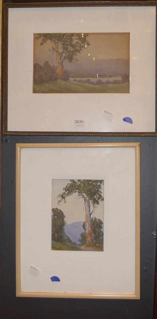 Appraisal: W L SLACK PAIR OF WATERCOLOURS EUCALYPT TREES x cm