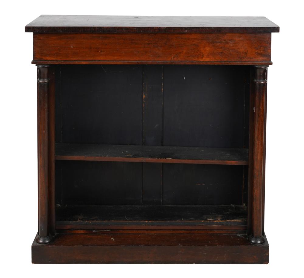 Appraisal: FRENCH EMPIRE MAHOGANY BOOKCASEwith upper frieze drawer with four shelves