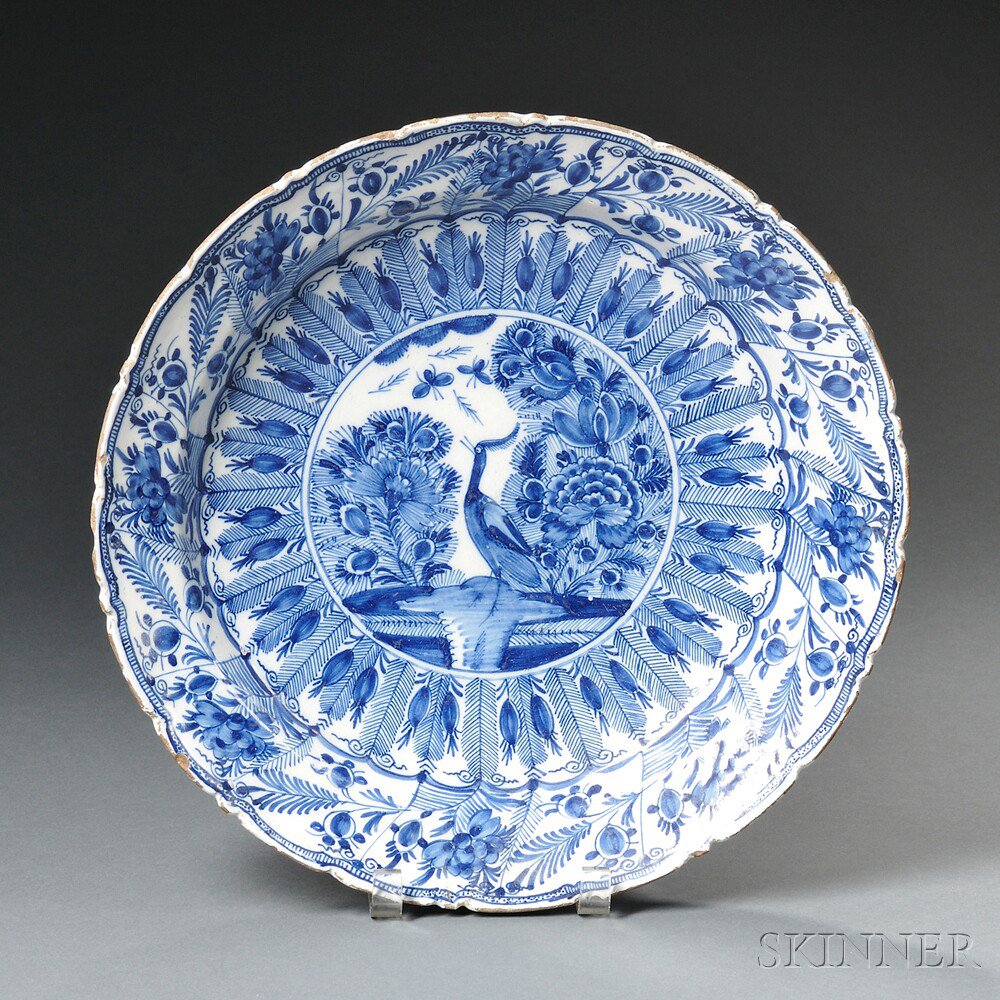 Appraisal: Dutch Delft Blue and White Deep Dish Holland th century