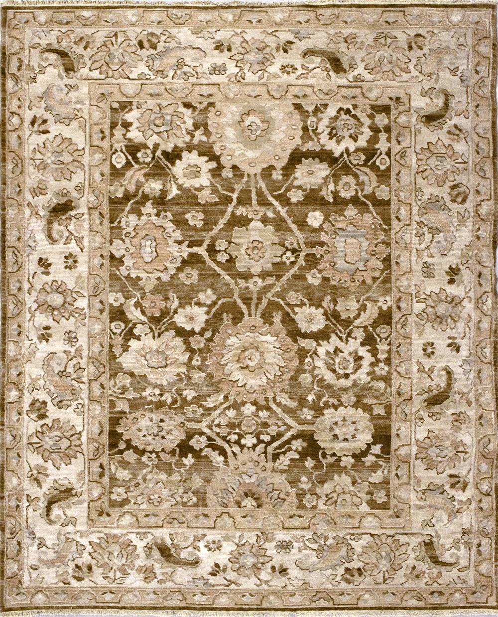 Appraisal: NEW LUXURY CONTEMPORARY ANTIQUE OUSHAK DESIGN WOOL RUG soft muted