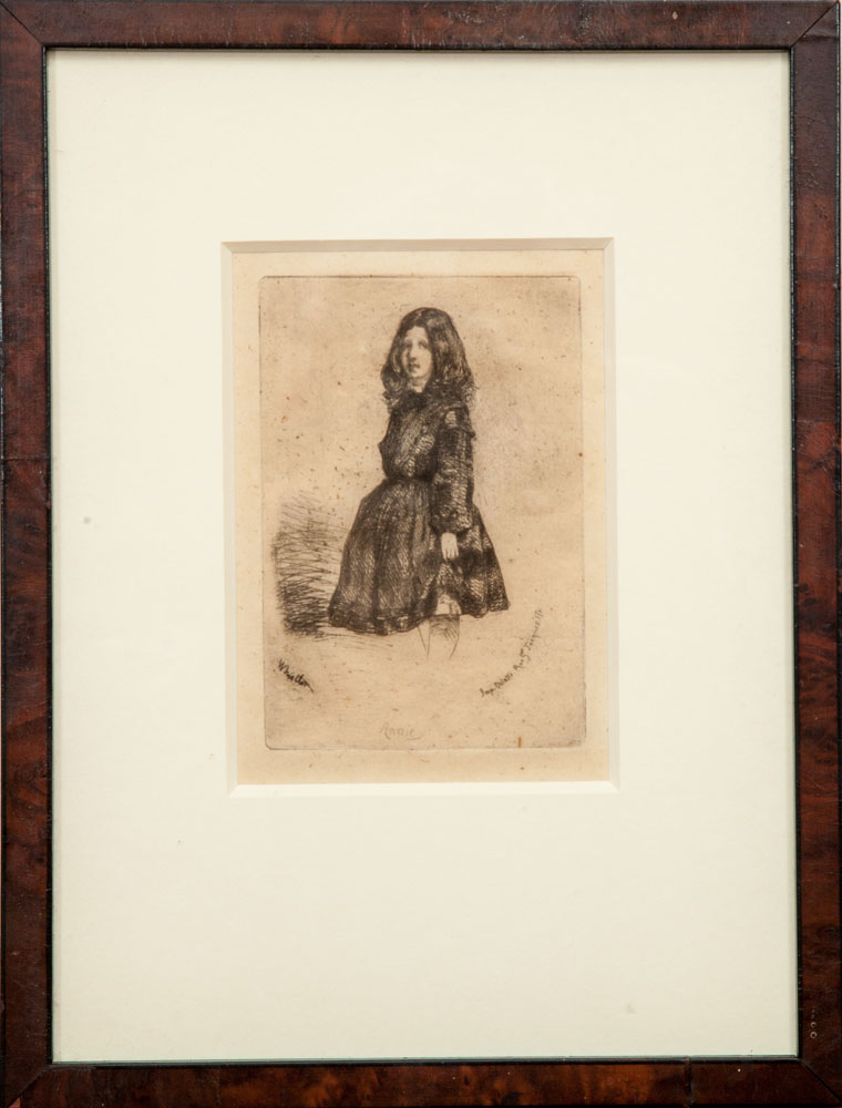 Appraisal: James Abbott McNeill Whistler - Annie Etching on laid paper