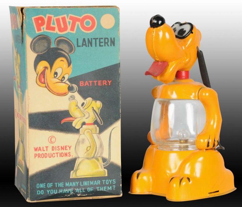 Appraisal: Walt Disney Linemar Pluto Lantern Toy Description Japanese Includes original