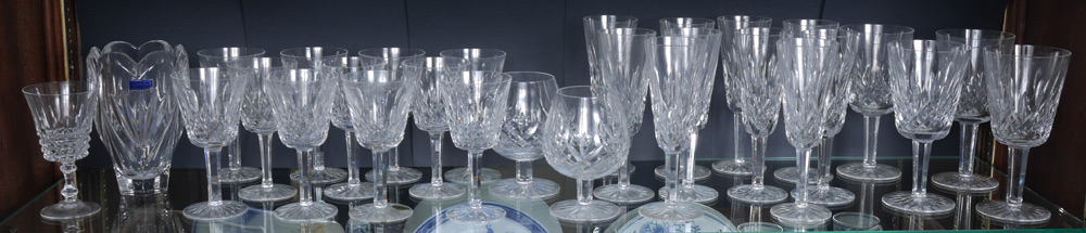 Appraisal: WATERFORD LISMORE CRYSTAL STEMWARE Approx pieces in the Lismore pattern