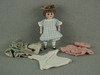 Appraisal: DOLL - CIRCA BISQUE DOLL WITH BROWN GLASS EYES JOINTED