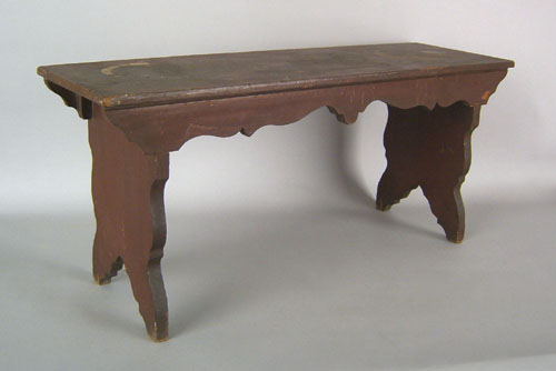 Appraisal: Pennsylvania stained pine bench late th c h w d