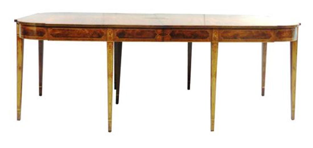 Appraisal: Margolis dining table stamped maker's mark on freize interior mahogany