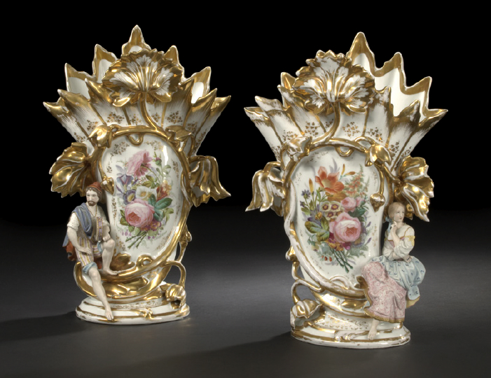 Appraisal: Large Fine and Rare Pair of Early Haviland Limoges Glazed