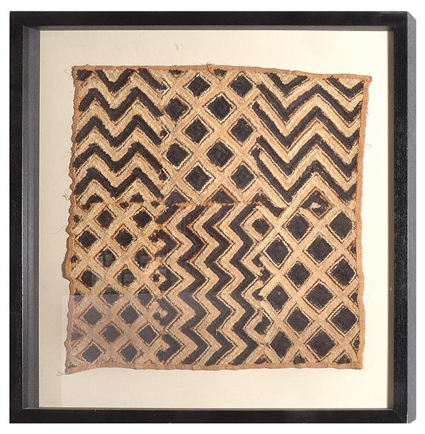 Appraisal: A BOX FRAMED AFRICAN TEXTILE the textile x cm