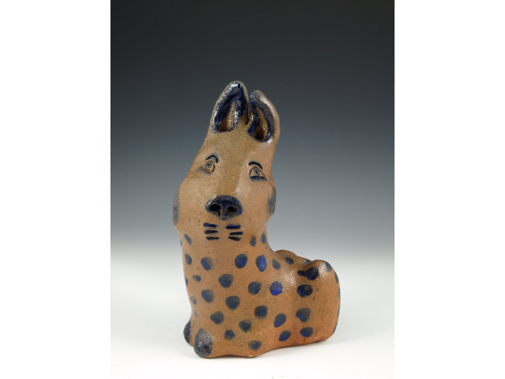 Appraisal: NC Folk Pottery Billy Ray Hussey Rabbit Doorstop salt glaze