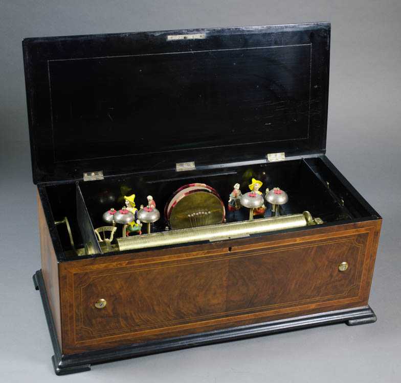 Appraisal: A LARGE ORCHESTRAL MANDARIN-STRIKER CYLINDER MUSIC BOX attributed to B