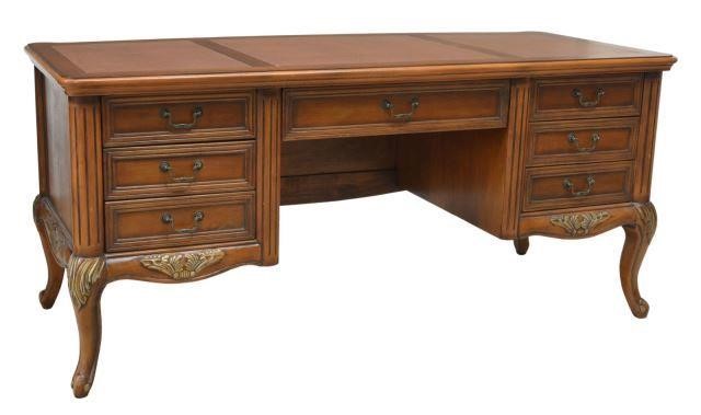 Appraisal: Louis XV style parcel gilt desk late th c having