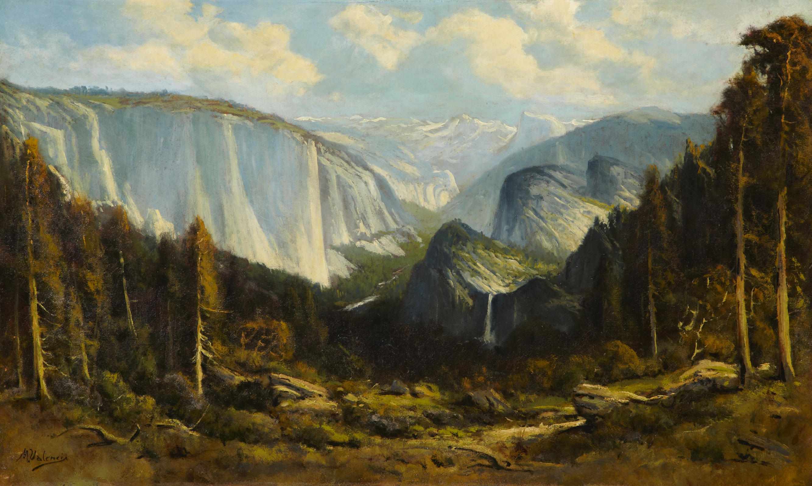 Appraisal: Manuel Valencia American - Yosemite Valley signed 'M Valencia' lower