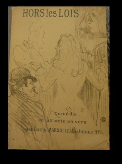 Appraisal: HENRI TOULOUSE-LAUTREC Hommage Moli re Hors les Lois Lithograph theatre