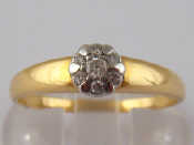 Appraisal: A yellow metal tests carat gold diamond ring unascribed continental