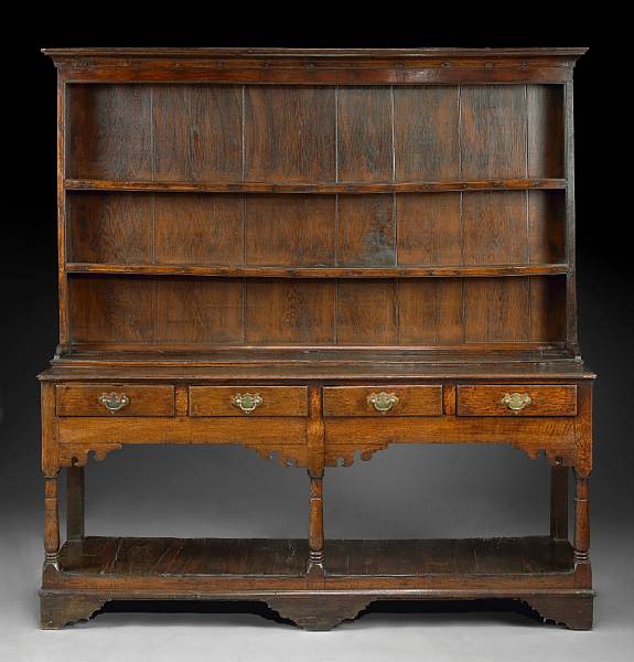 Appraisal: A George III oak high dresser fourth quarter th century