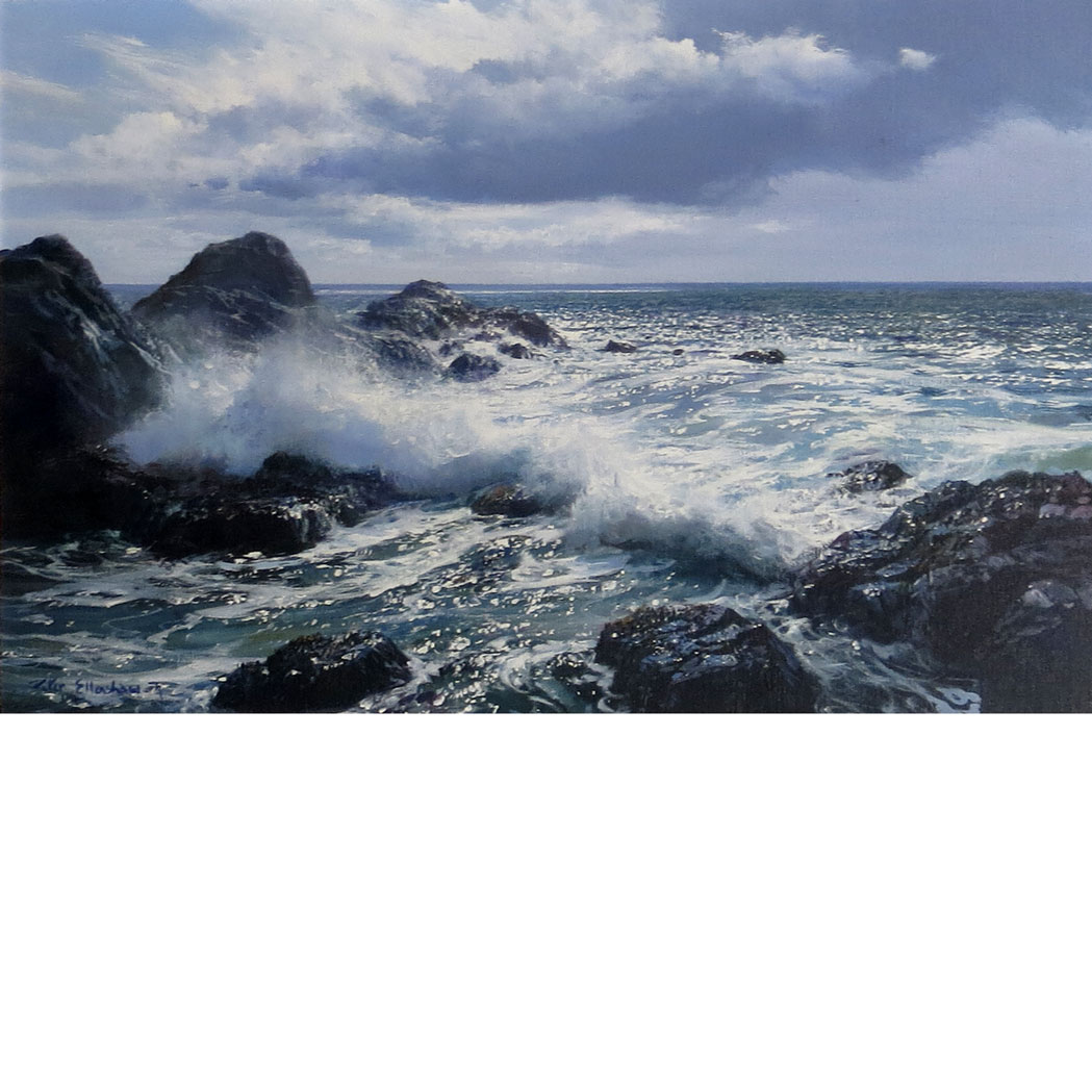 Appraisal: Peter Ellenshaw British - Crashing Waves Signed Peter Ellenshaw and