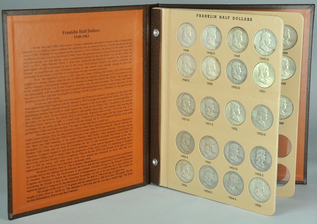 Appraisal: Dansco Album of Complete Set of Franklin Halves coins total