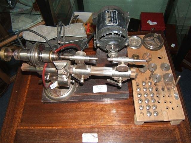 Appraisal: A watchmaker's lathe a bed signed R O F B