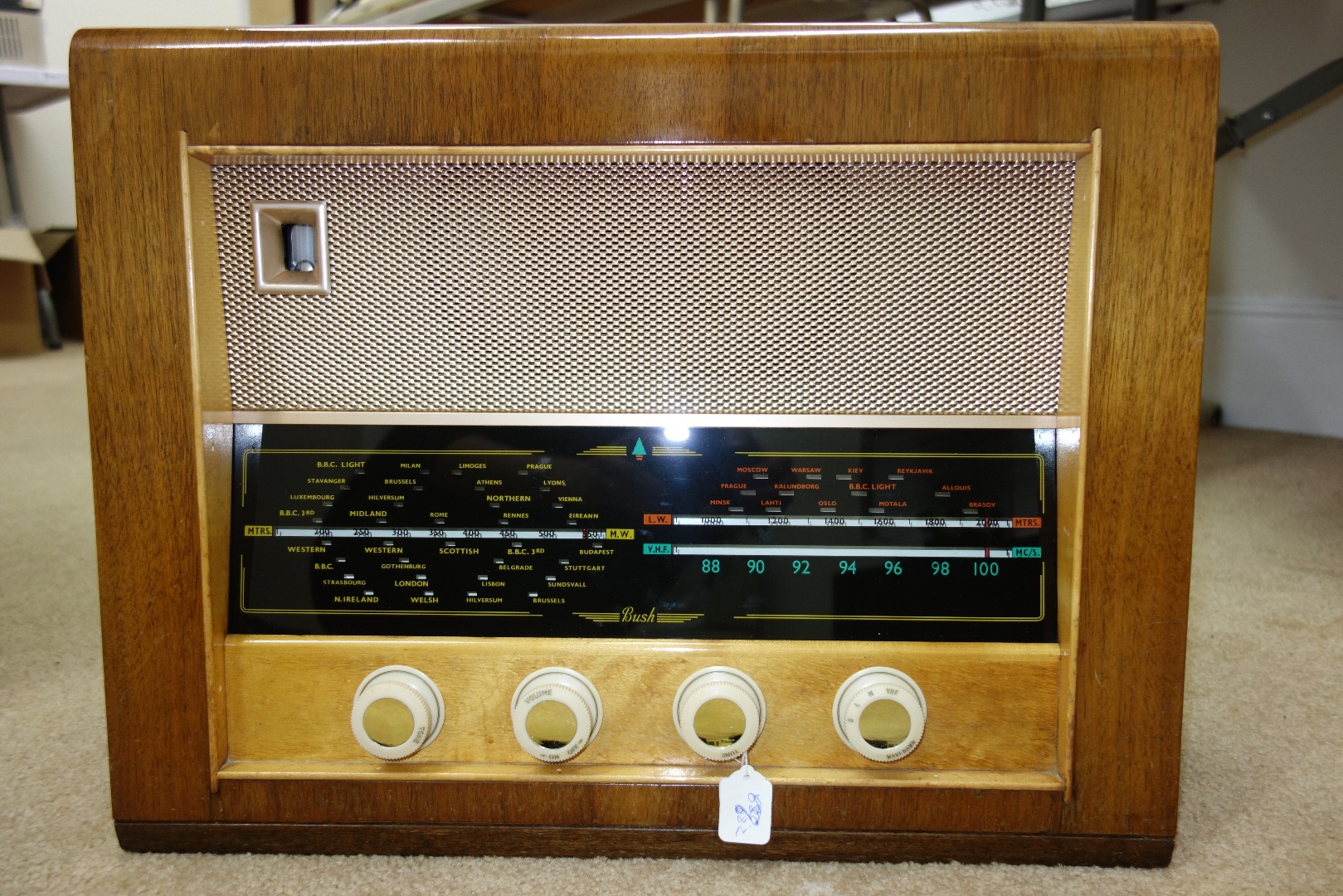 Appraisal: Four various multi-band valve and transistor radios by Pye Bush