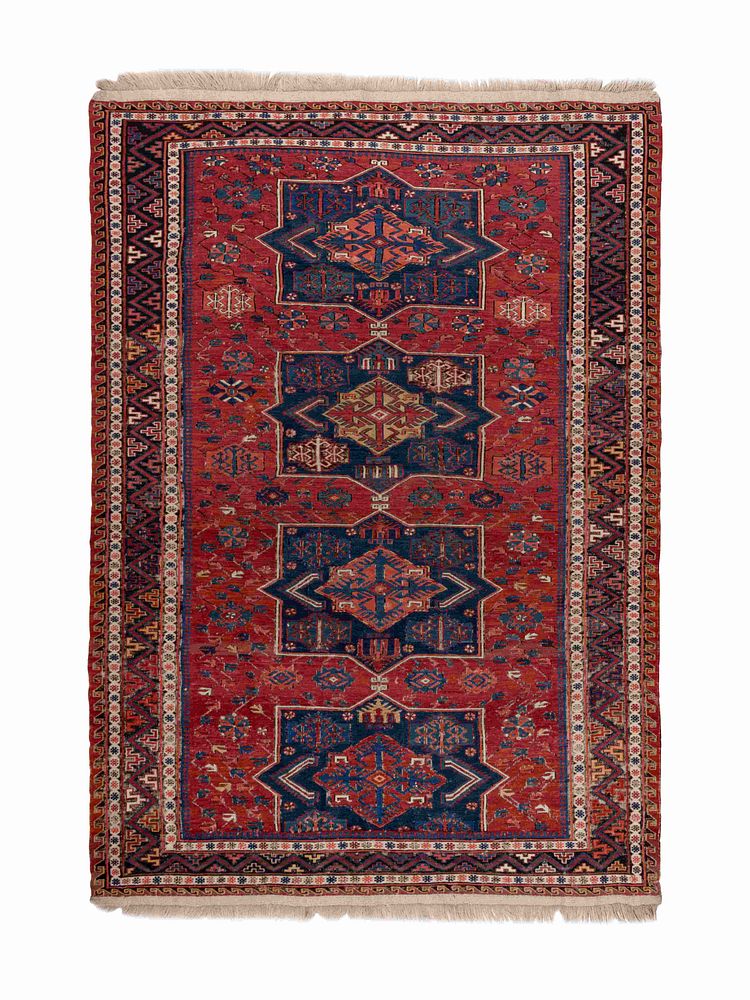 Appraisal: A Caucasian Soumak Wool Rug A Caucasian Soumak Wool Rug